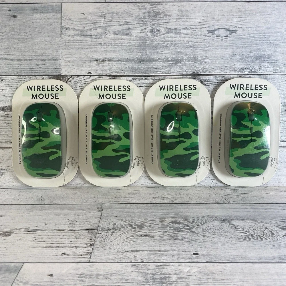 Vivitar Wireless Mouse Green Camo Compatible Mac Windows Travel Sealed Lot Of 4